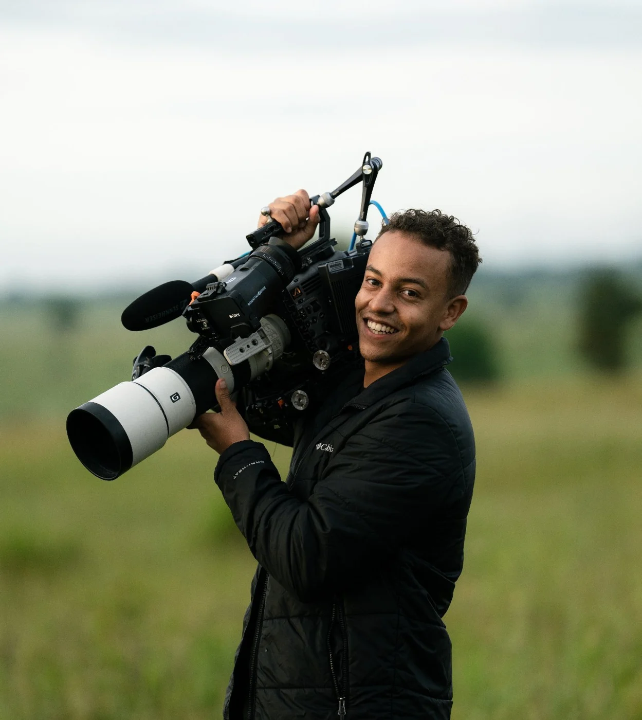 Eric Averdung holding a cinema camera